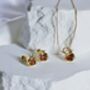 Pomegranate 18k Gold Plated Necklace And Earrings Giftset, thumbnail 4 of 9