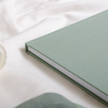 Personalised Linen Baby Memory Book, 6 of 7