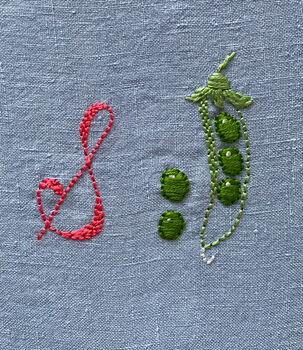 Personalised Hand Embroidered Initial Linen Napkin, 3 of 10