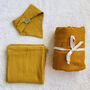 Mustard Linen Baby Blanket, thumbnail 5 of 5