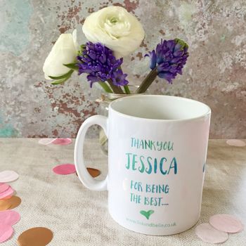 Personalised Contemporary Wedding Party ‘Thank You’ Mug, 5 of 6