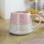 Personalised Pink Speckled Name Mug For Her, thumbnail 3 of 3