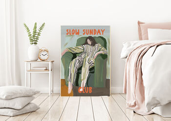 Slow Sunday Female Portrait Art Print, 2 of 3