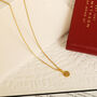 Petite Hammered Sequin Charm Necklace In Gold Vermeil, thumbnail 1 of 2