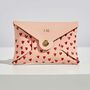Personalised Heart Print Pink Leather Card + Coin Purse, thumbnail 3 of 7