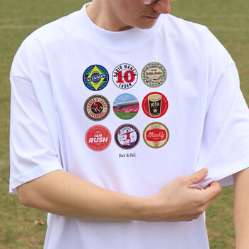 Liverpool Football Beer Mats 2nd Edition Oversized T Shirt, 4 of 10