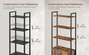 Tall Six Tier Bookshelf With Adjustable Shelves, 7 of 9