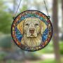 Labrador Yellow Stained Glass Effect Suncatcher, thumbnail 2 of 6