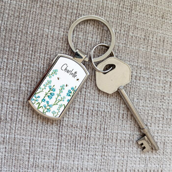 Personalised Floral Bee Keyring, 4 of 5