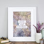 Never Stop Exploring A3 Vintage Map Print, thumbnail 1 of 3