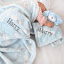 Personalised Blue Dalmatian Puppy Comforter And Blanket, thumbnail 3 of 8