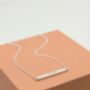 Personalised Silver Bar Initial Name Necklace Crystal, thumbnail 5 of 9