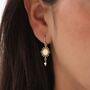 18ct Gold Plated Sun Hook Earrings, thumbnail 1 of 4