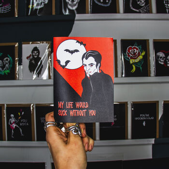 My Life Would Suck Without You Vampire Gothic Card, 4 of 8