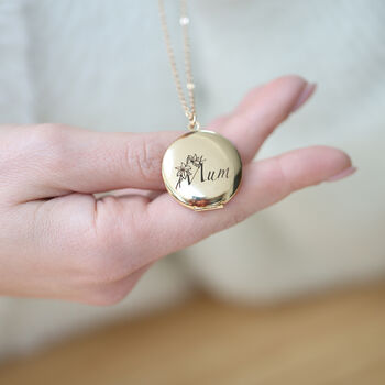 Personalised Round Locket Necklace With Hidden Photo, 7 of 12