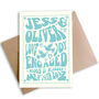 Personalised Frameable Engagement Retro Gig Style Card, thumbnail 1 of 3