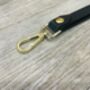 Personalised Black Leather Lanyard, Loop ID Lanyard, thumbnail 7 of 12