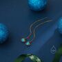 Sterling Silver Blue Opal Planet Threader Earrings, thumbnail 4 of 11