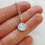 Sunburst Birthstone Necklace In Silver Or Gold, thumbnail 3 of 12