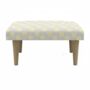 Hand Painted Upholstered Linen Square Footstool Polka Dot, thumbnail 4 of 12