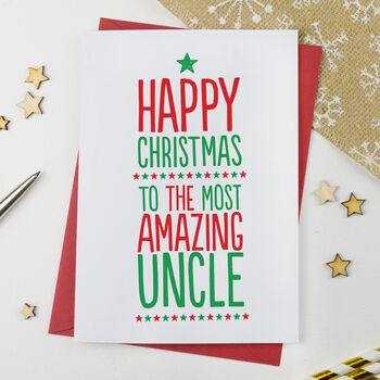 Amazing Uncle Xmas Card By A Is For Alphabet | notonthehighstreet.com