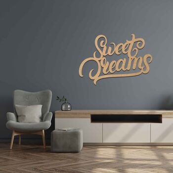 Sweet Dreams Art Sign Wooden Wall Decor, 4 of 9