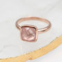 Rose Gold Plated And Semi Precious Rose Quartz Ring, thumbnail 5 of 8