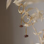 Agate Hoops 14k Gold Filled With Natural Botswana Beads, thumbnail 2 of 7