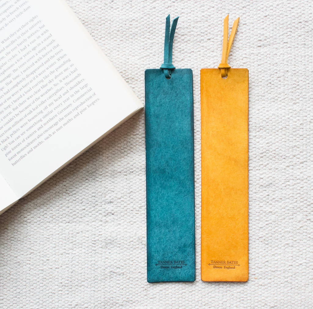 Hand Crafted Italian Leather Bookmark By Tanner Bates