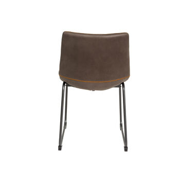 Dexter Moleskin Mussel Brown/Grey Two Dining Chairs, 4 of 6