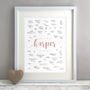 Calligraphy Personalised Wedding Guest Book Print, thumbnail 1 of 5