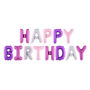 Pink And Purple Happy Birthday Balloon Banner, thumbnail 2 of 2