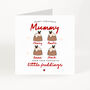 Personalised Christmas Card For Mummy Little Pudding Design, thumbnail 4 of 7