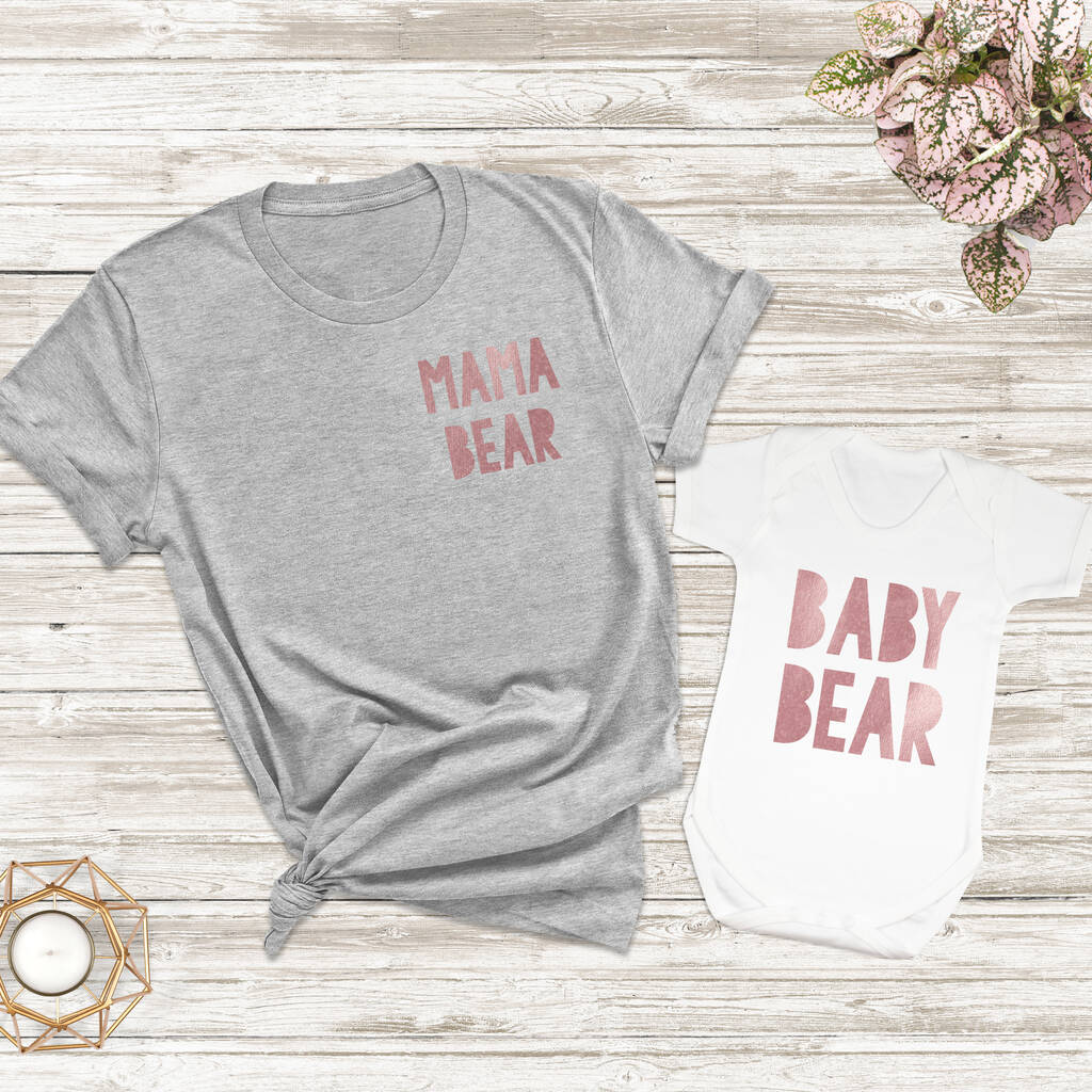 Mama Bear And Baby Bear Mother's Day Matching T Shirts, 1 of 3