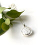 Sterling Silver Circular Floral Locket, thumbnail 6 of 8