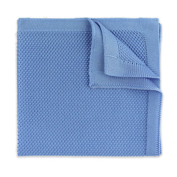 Light Blue Square End Knitted Neck Tie, 9 of 9