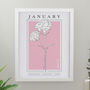 Personalised Birthday Birth Flower Framed Print, thumbnail 1 of 3