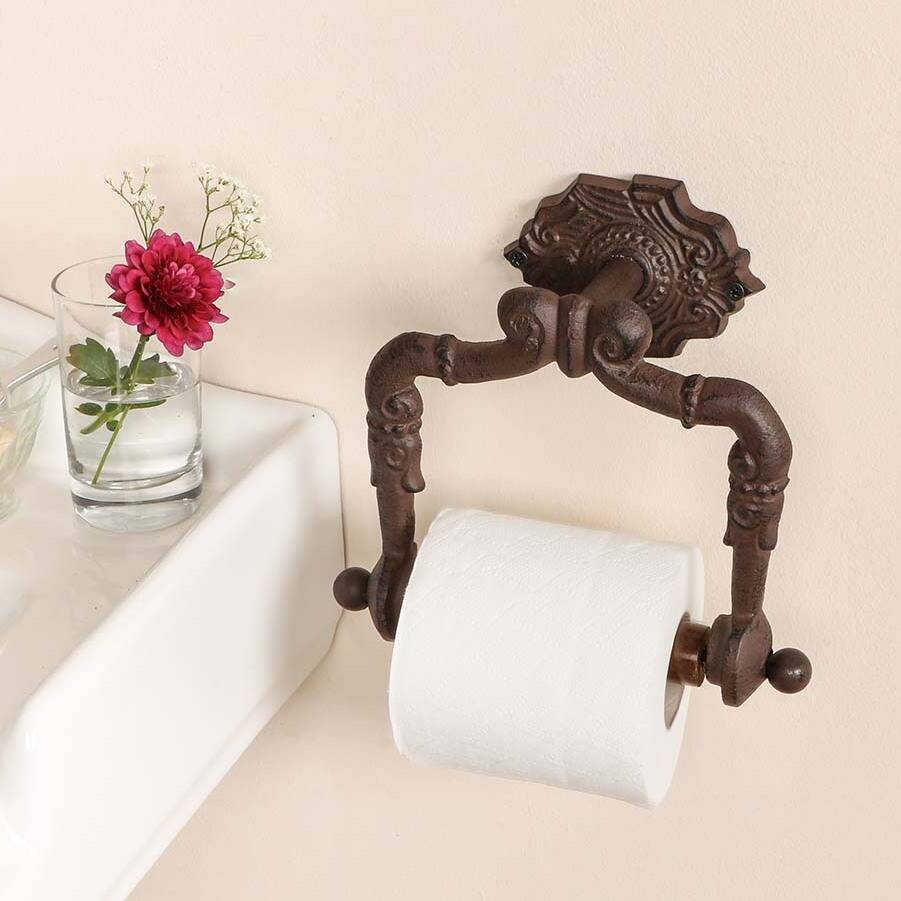 Cast Iron Vintage Wall Mounted Toilet Roll Holder By Dibor