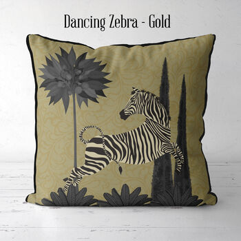 Dancing Zebra, Animalia Cushion, Multi Colours Avail, 4 of 7