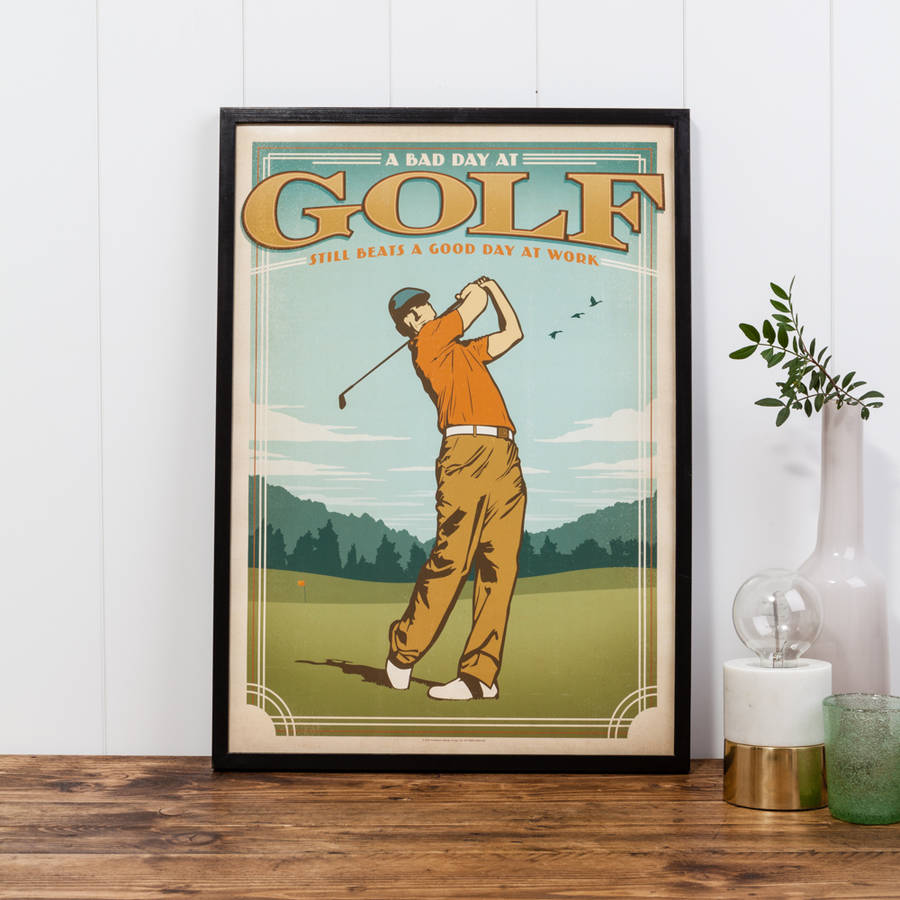 Retro Golf Print By I Heart Travel Art. | notonthehighstreet.com