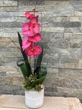 Cerise Pink Faux Silk Orchid Mothers Day Gift, 5 of 6