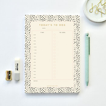 A5 Daily Planner Mini Dalmatian Animal Print Desk Pad, 7 of 11