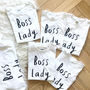 Boss Lady T Shirt In White Or Bright Pink, thumbnail 4 of 9