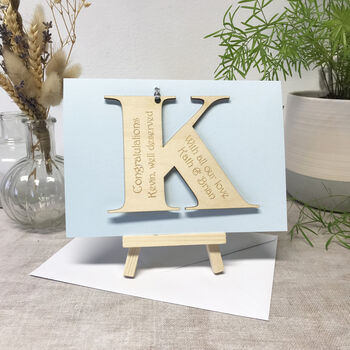 Personalised Initial Letter Congratulations Card, 7 of 12
