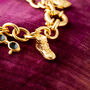 Charm Bracelet In Gold Plated Sterling Silver, thumbnail 10 of 11