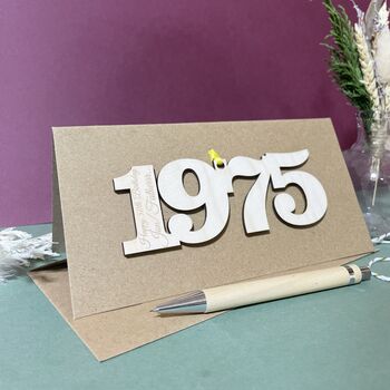 Personalised 50th Birthday 1975 Year Card, 10 of 12