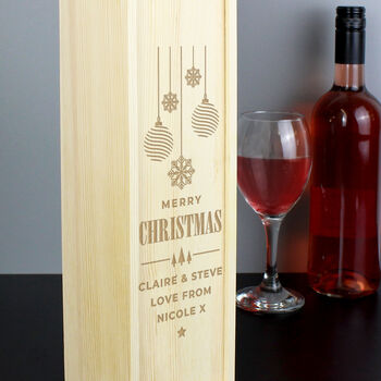 Personalised Wine Box – Christmas Gift For Wine Lovers, 2 of 4