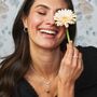 Sterling Silver Country Garden Hoop Earrings, thumbnail 3 of 5