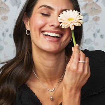 Sterling Silver Country Garden Hoop Earrings, 3 of 5