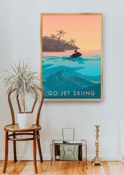 Go Jet Skiing Travel Poster Art Print, 5 of 8